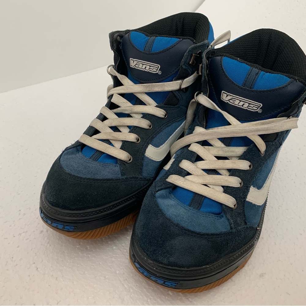 Vans Blue and Black High-Top Sneakers